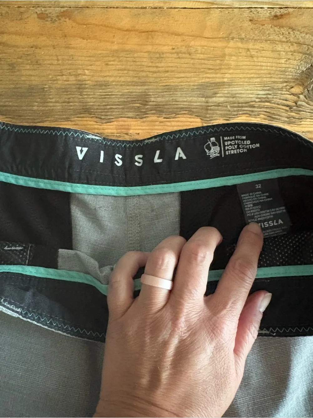 VISSLA Light Gray Flat Front Men's Shorts